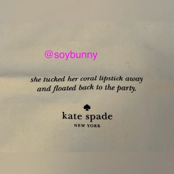 🐰 Large Kate Spade Dust Bag (GUC; Cream/Black) - Picture 3 of 6